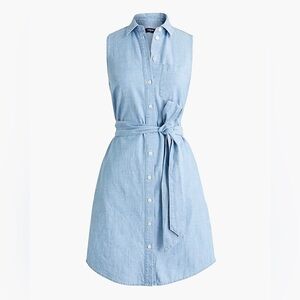 J. Crew Chambray Sleeveless Shirtdress Large